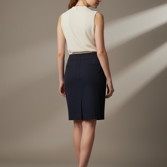 Banana Republic Stretch Pencil Skirt True Navy - Picture 1 of 11